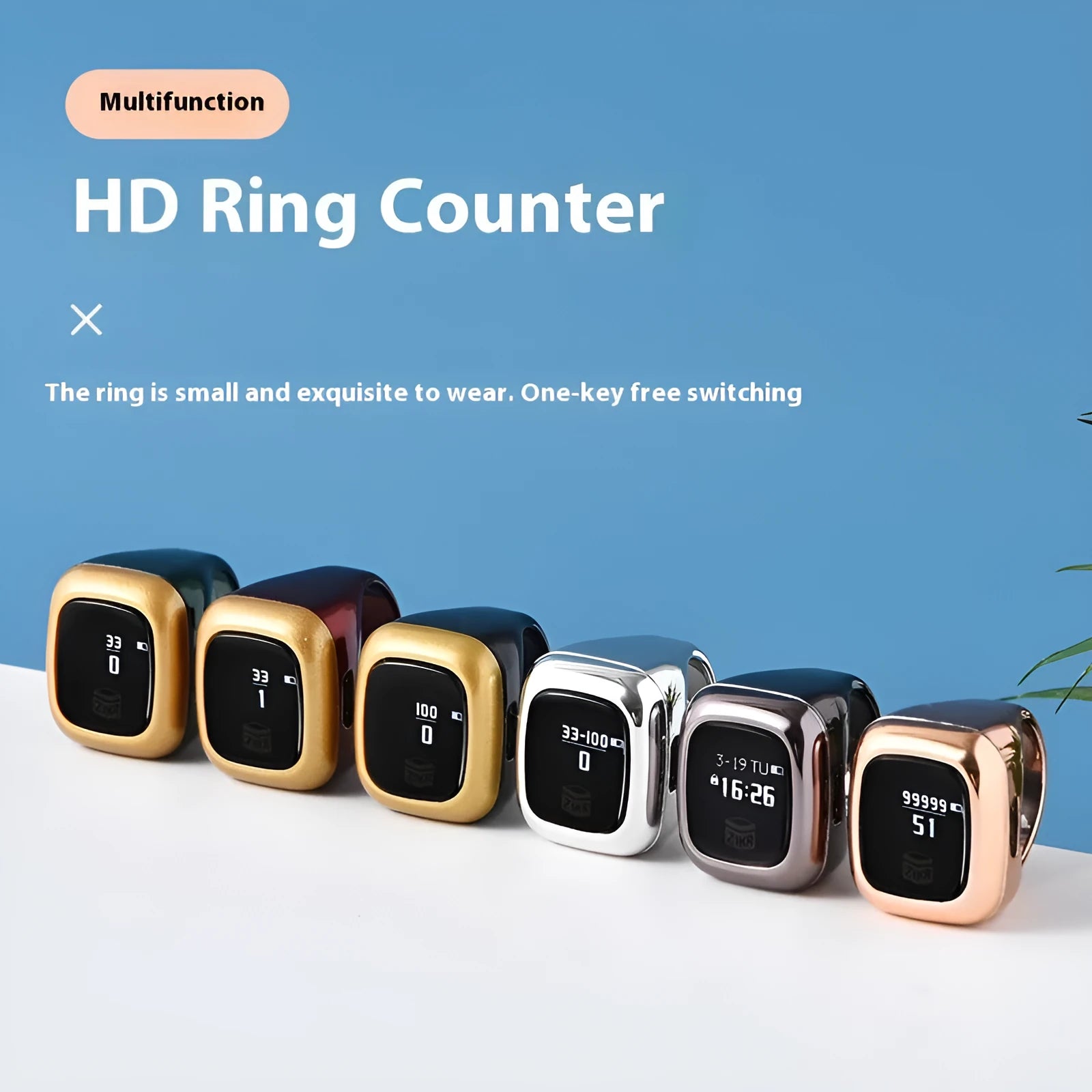 Al-Fatiha Zikr electronic counter with digital display in multiple colour and size options