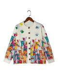 Men's short sleeve polyester cardigan top in solid colour, loose fit, summer casual British style, sizes S-5XL
