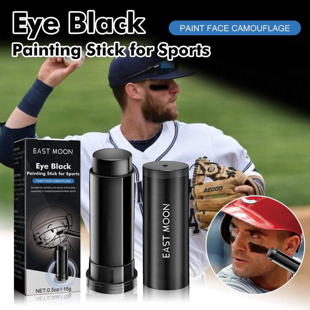 15g sports eye black paint stick in compact packaging for athletic use.