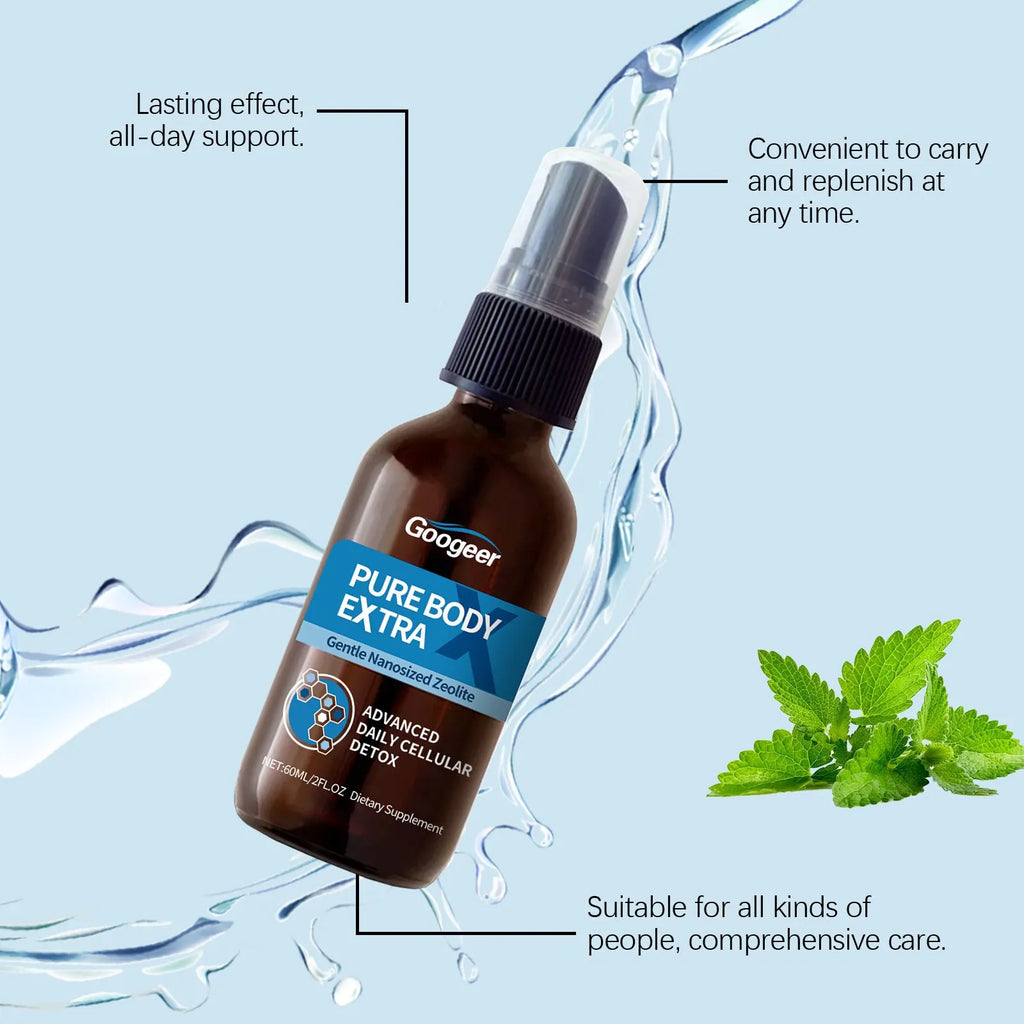 60ml oral spray body treatment product with spray mechanism for personal hygiene use