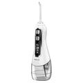 V580 portable electric dental irrigator with 320ml water tank in white, black, blue, and purple options