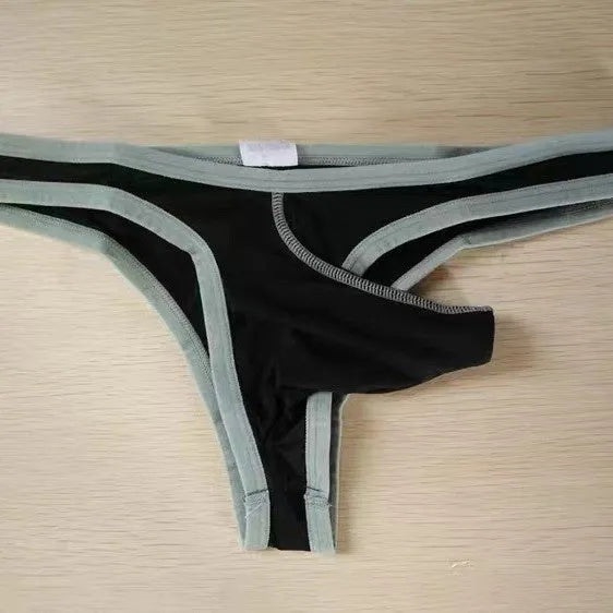 Men's ice silk underwear briefs with elephant nose front pouch design in multiple colours.