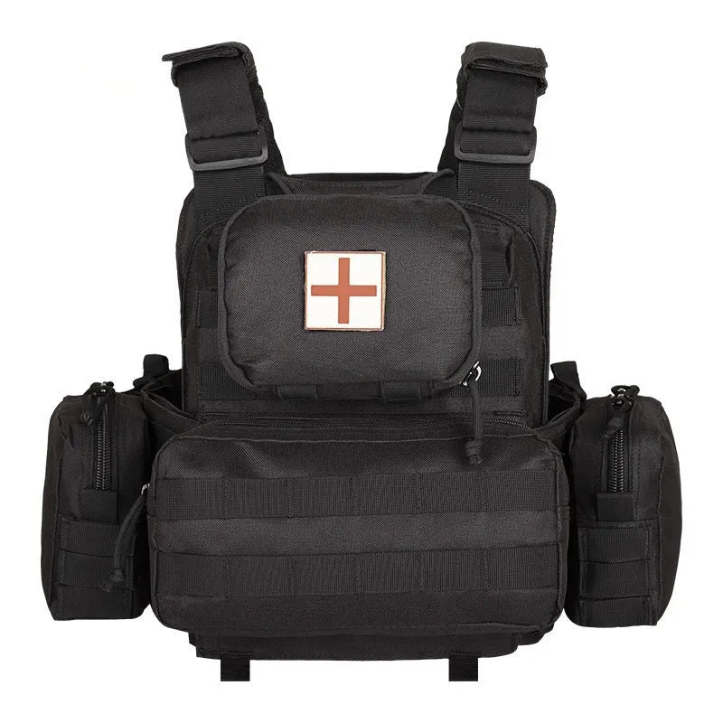Men's camouflage polyester tactical vest for outdoor training and shooting sports