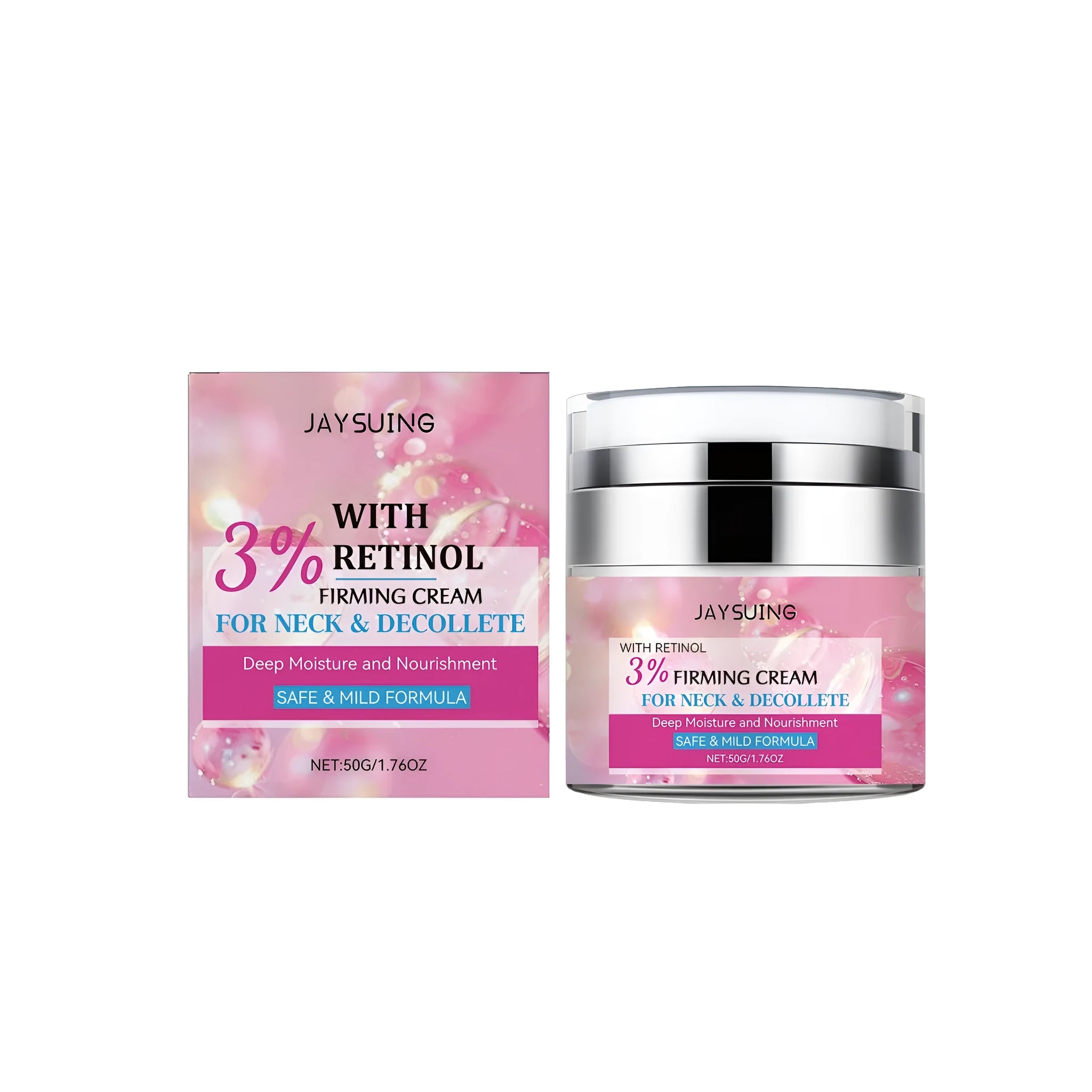 50g jar of retinol anti-aging and firming cream with hyaluronic acid