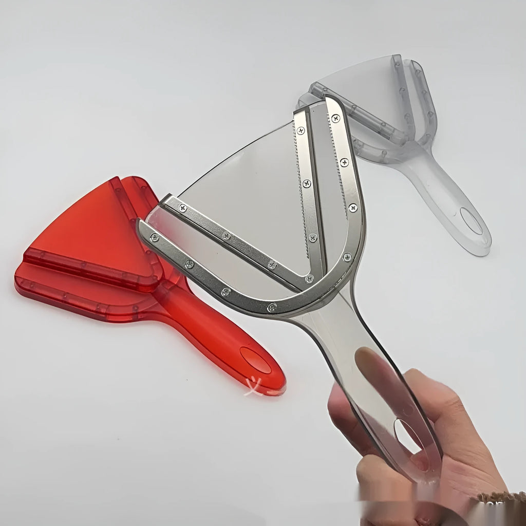 Telescopic plastic bottle opener with non-slip handle in red, clear, or grey colour