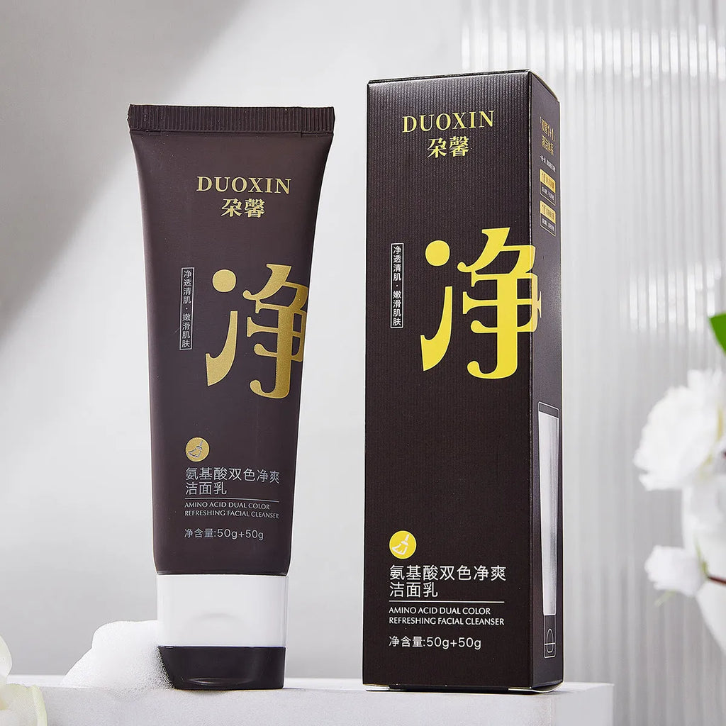 Amino acid facial cleanser with white clay formulation for deep cleansing