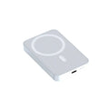 Pink plastic wireless magnetic power bank showing dimensions of 100mm by 64mm.