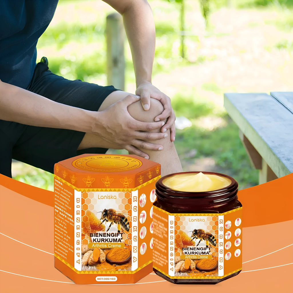 30g tube of turmeric joint soothing cream with bee venom and arnica extract