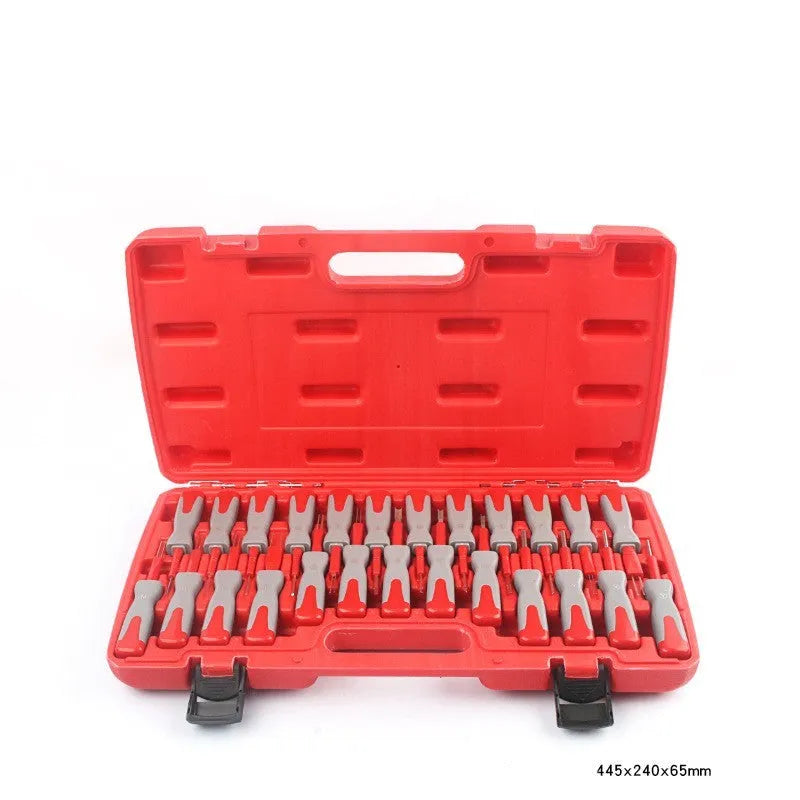 25-piece car terminal removal tool set in storage case for automotive electrical repairs