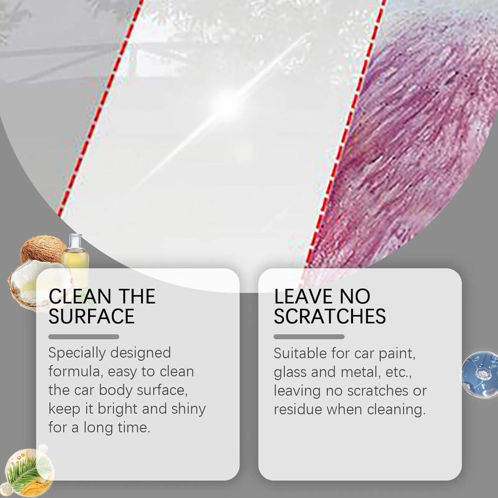 120ml automotive detergent foam cleaner bottle with surfactant ingredients label