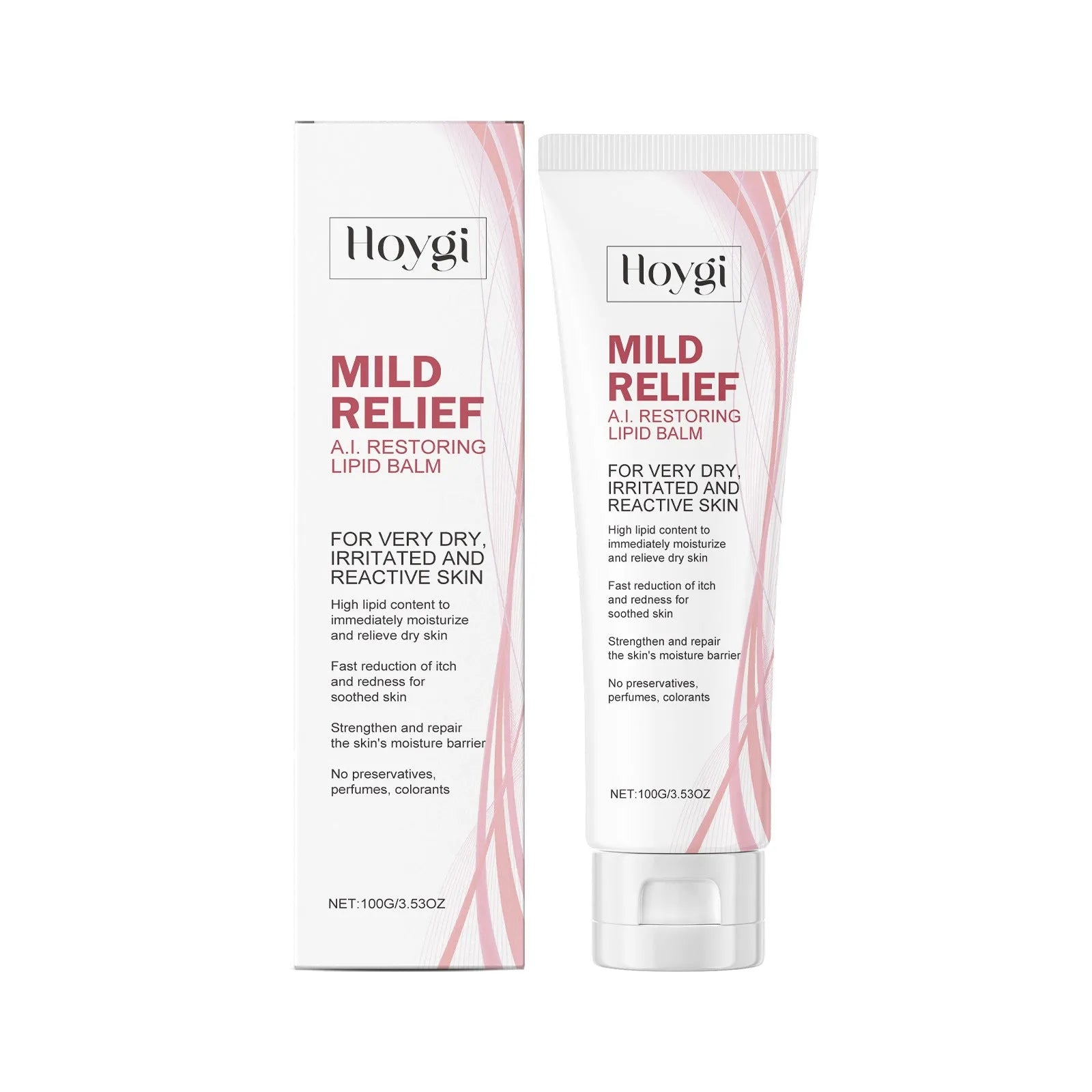 100g glass jar of translucent ceramide and glycerin moisturising cream for the face.