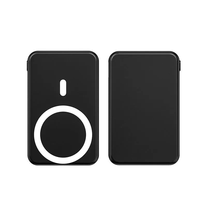 Ultra-thin 10000mAh portable power bank with magnetic wireless charging in white, black, and blue colour variants