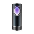 Black car air purifier measuring 68 by 187mm with USB power connection