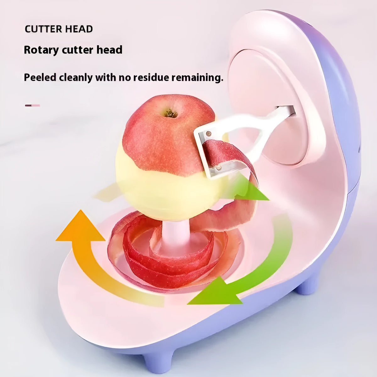 Purple USB charging electric peeling machine with stainless steel material for household fruit and vegetable prep