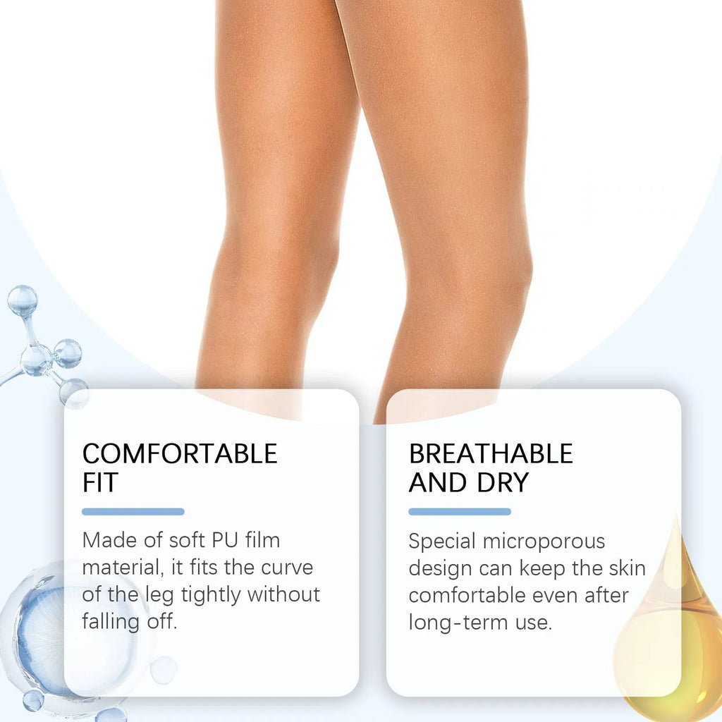 Ten leg anti-wear moisturising cream patches with glycerin and sodium hyaluronate formulation
