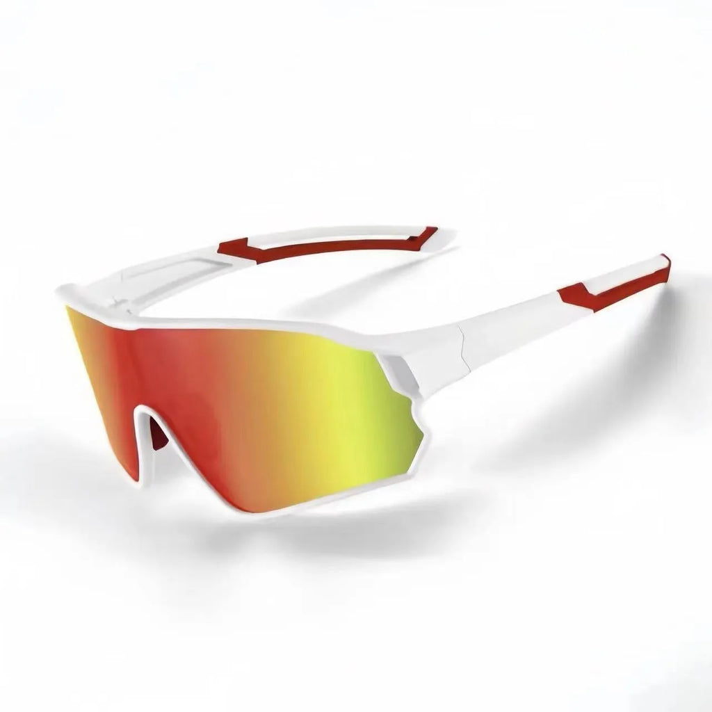 Colourful full rim resin cycling sports sunglasses for fishing, unisex adult, windproof design