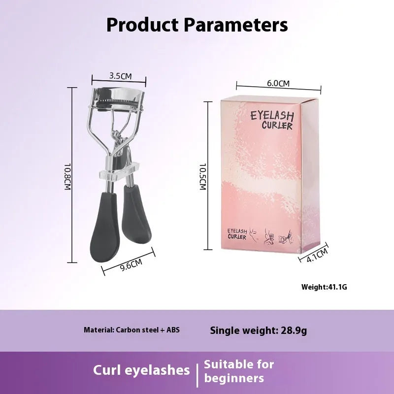 A4 format eyelash curler with ribbon comb design in multiple colour options