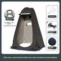 Quick-opening outdoor camping changing tent in blue with waterproof silver-coated polyester fabric