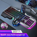 G9 mechanical gaming keyboard with aluminium frame and control knob in silver black, white ice blue, or gray rainbow colours