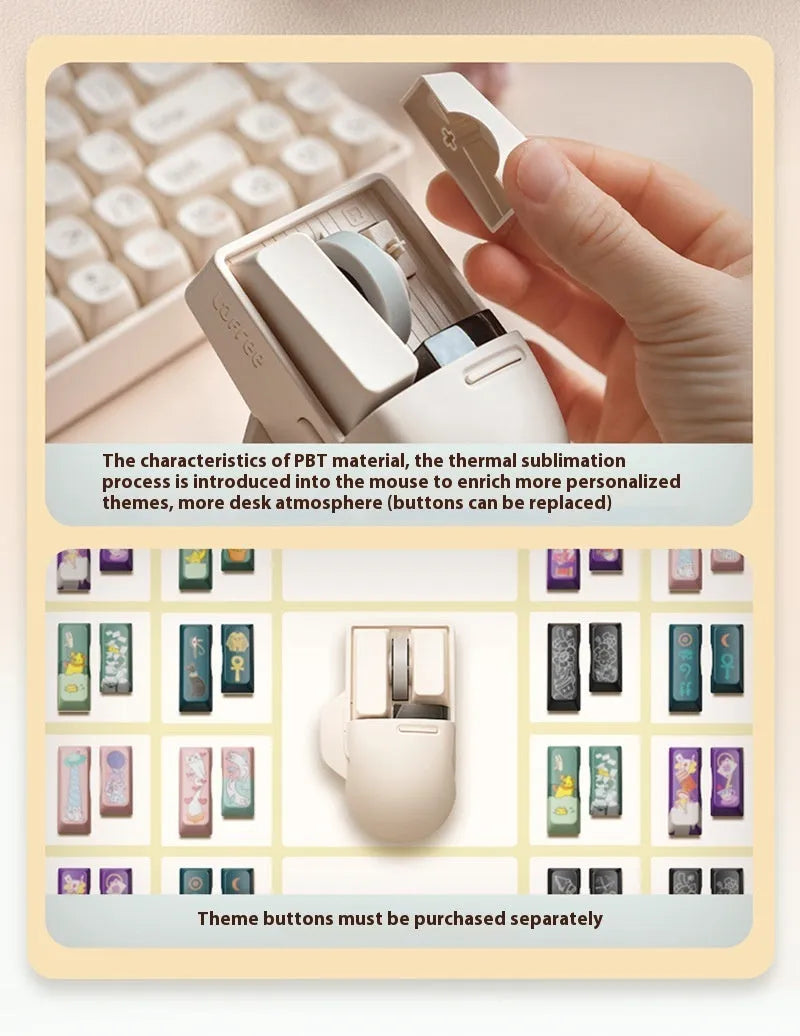 Xiaoqiao Three Mode Wireless Mouse with 7 buttons and Type-C charging cable