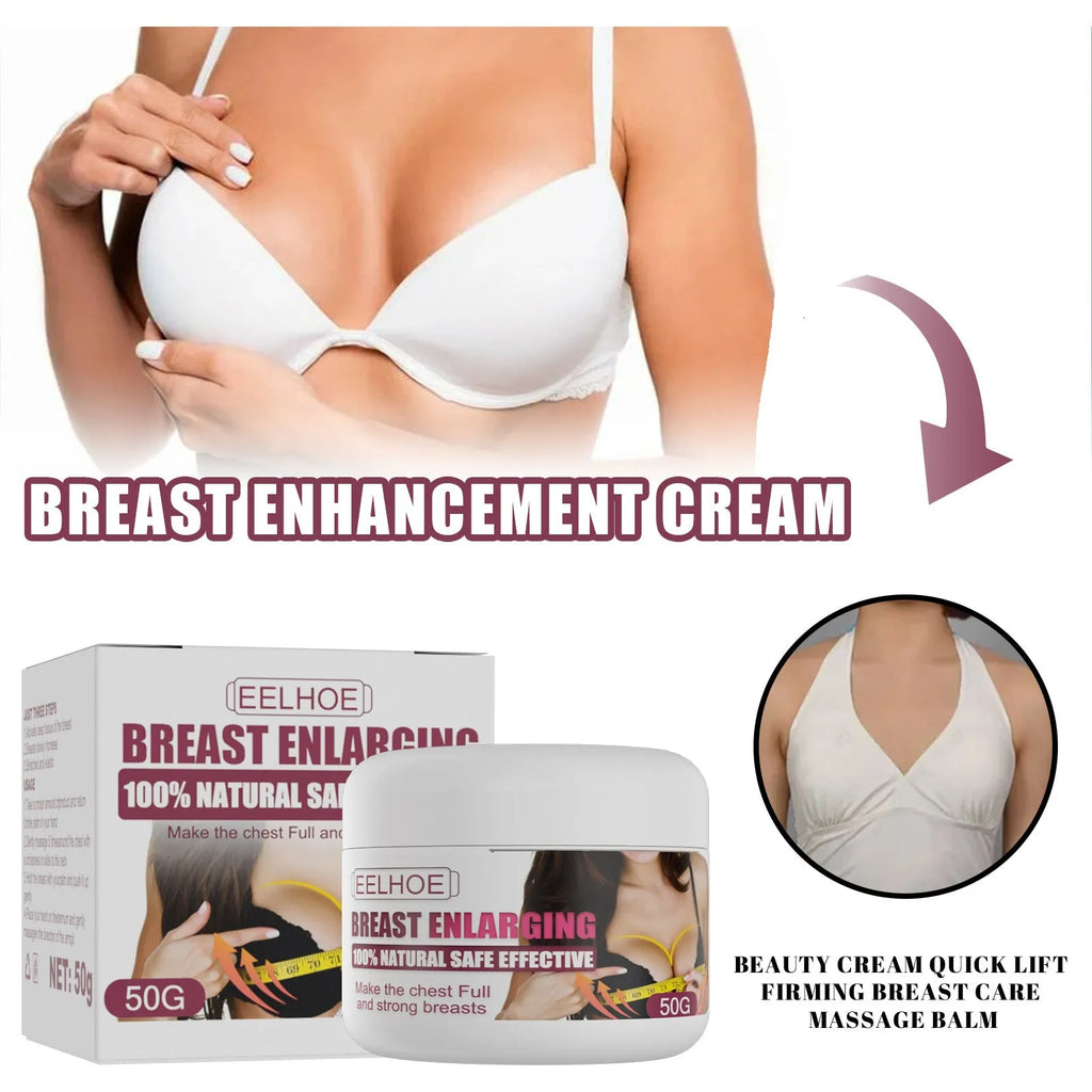 White 50g breast cream for lifting, tightening, firming, and plumping, 5x4.2cm cosmetic product