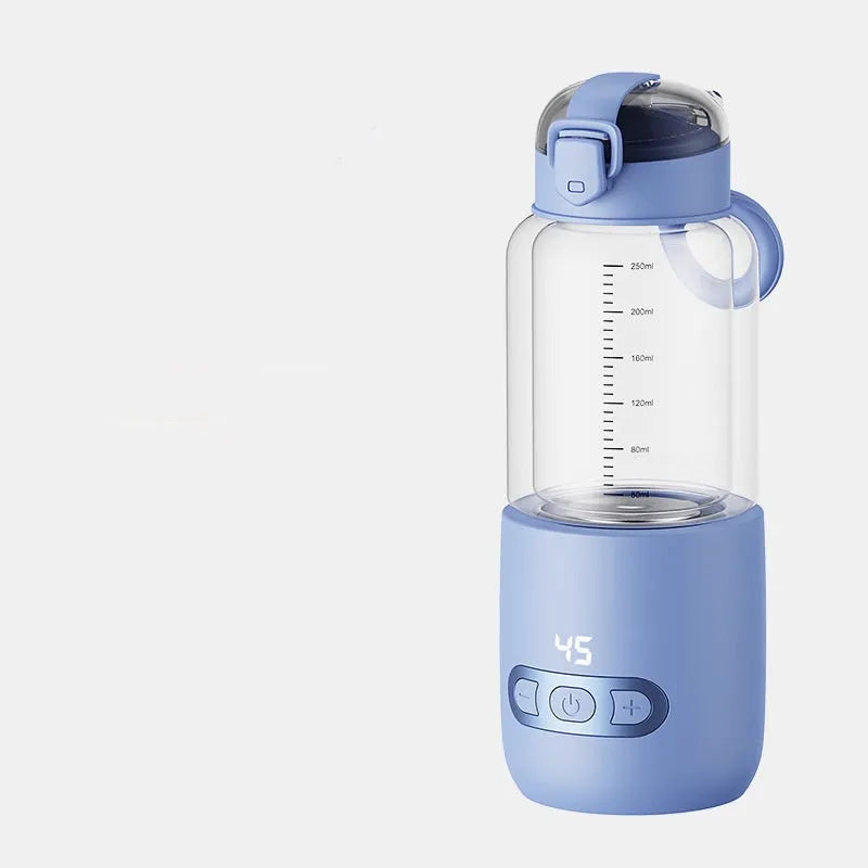 Wireless portable glass thermostatic milk mixer for baby formula in home and travel use