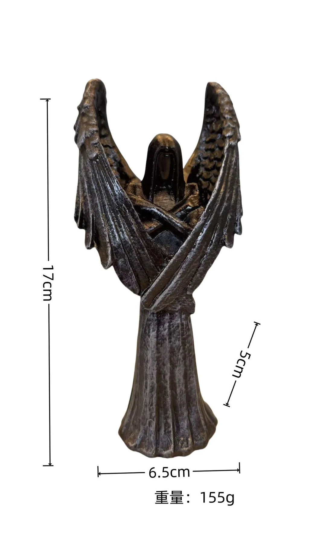 Dark Angel resin statue ornament on display, showing detailed sculptural form.