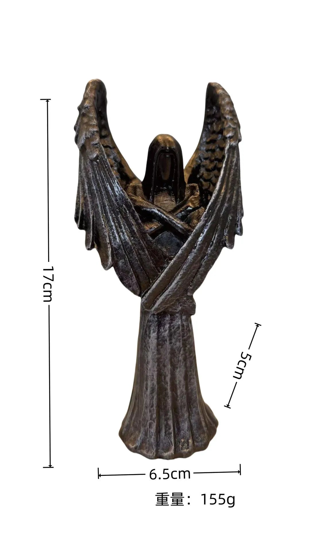 Dark Angel resin statue ornament on display, showing detailed sculptural form.