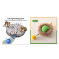 Silicone rolling ball cat toy in red, green, and grey colour options
