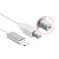 Three-in-one electric piano data cable with USB, Lightning, Micro USB, and Type-C connectors