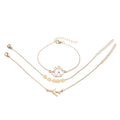 Three bohemian bracelets with heart-shaped aircraft map charms in sku2104 colour