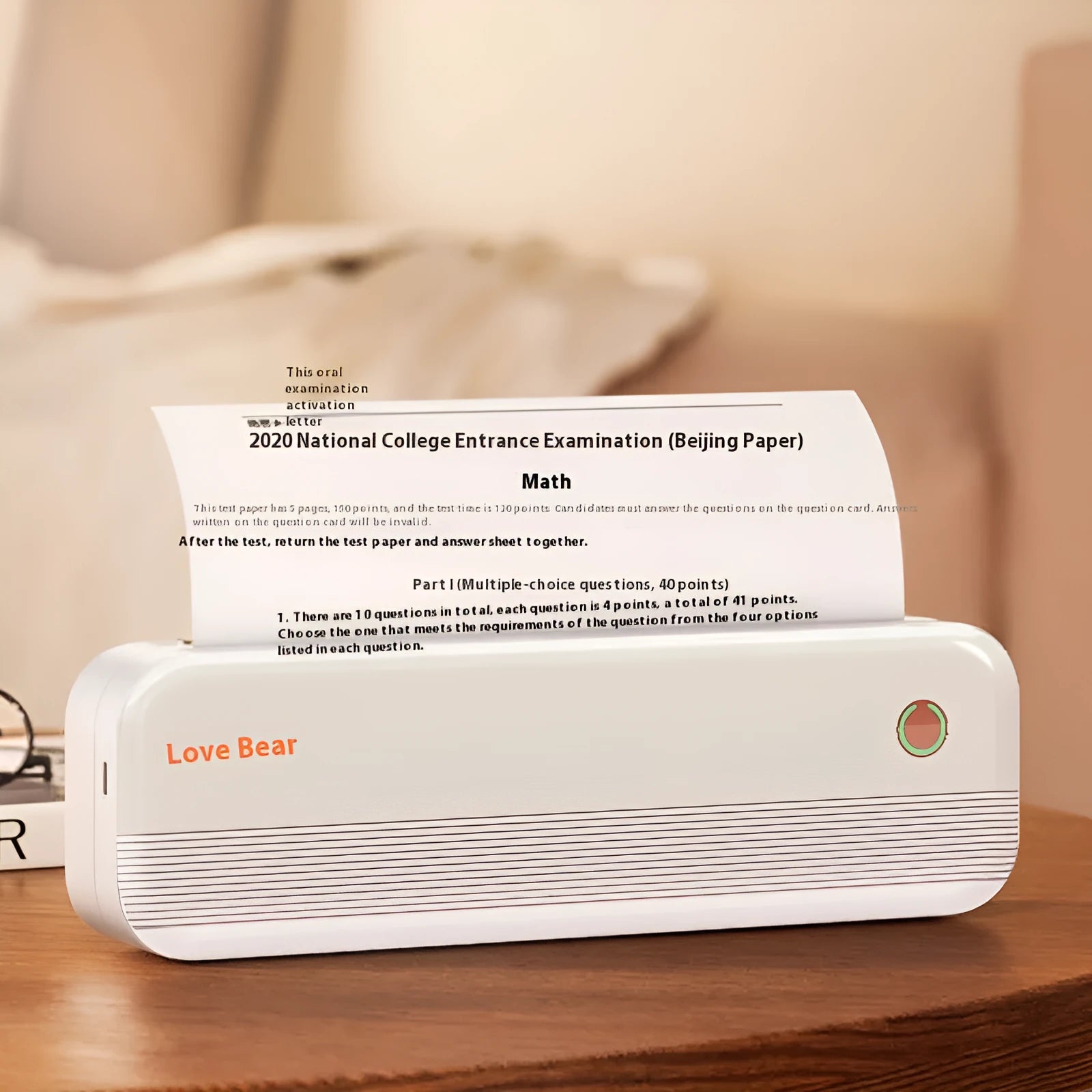 Ailixiong P40 portable thermal printer in Tiffany Blue or White colour with compact dimensions for ink-free text printing