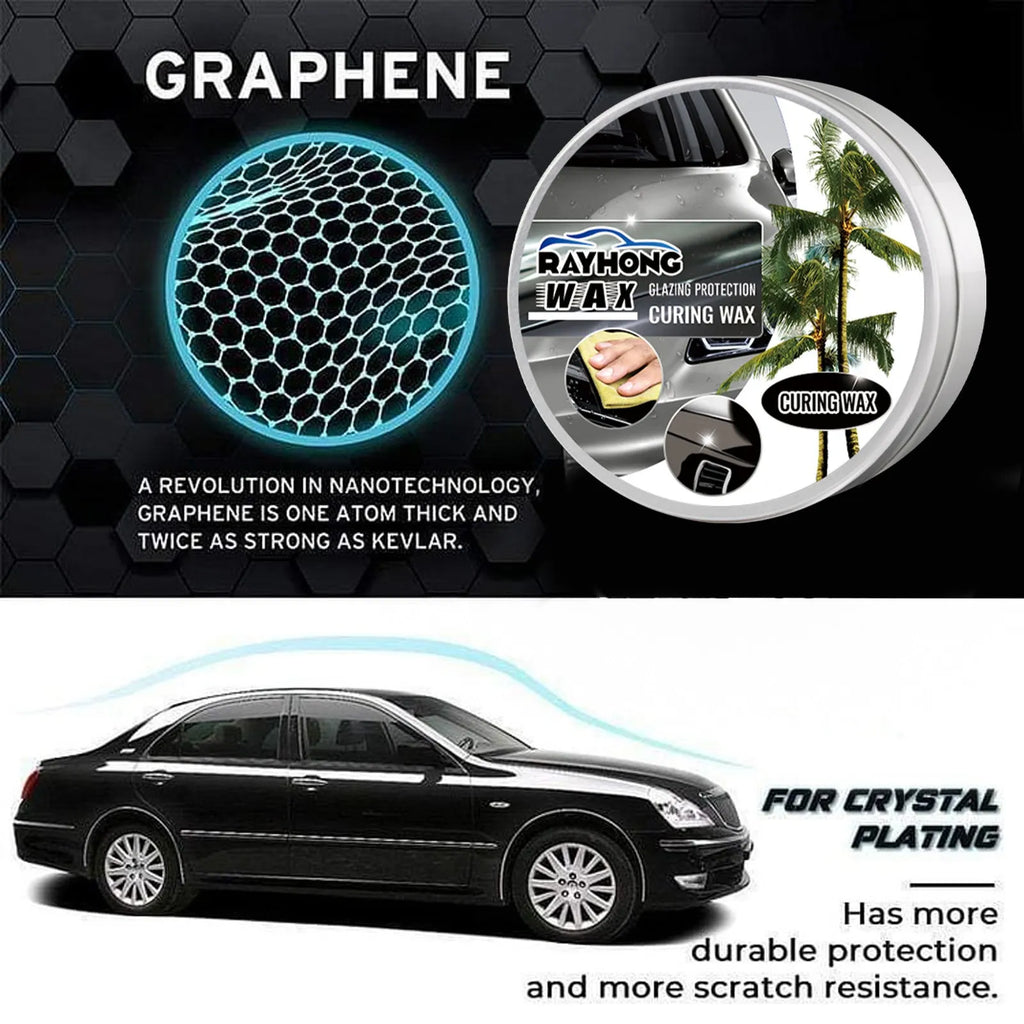 100g car coating wax tin and square sponge applicator for paint protection.
