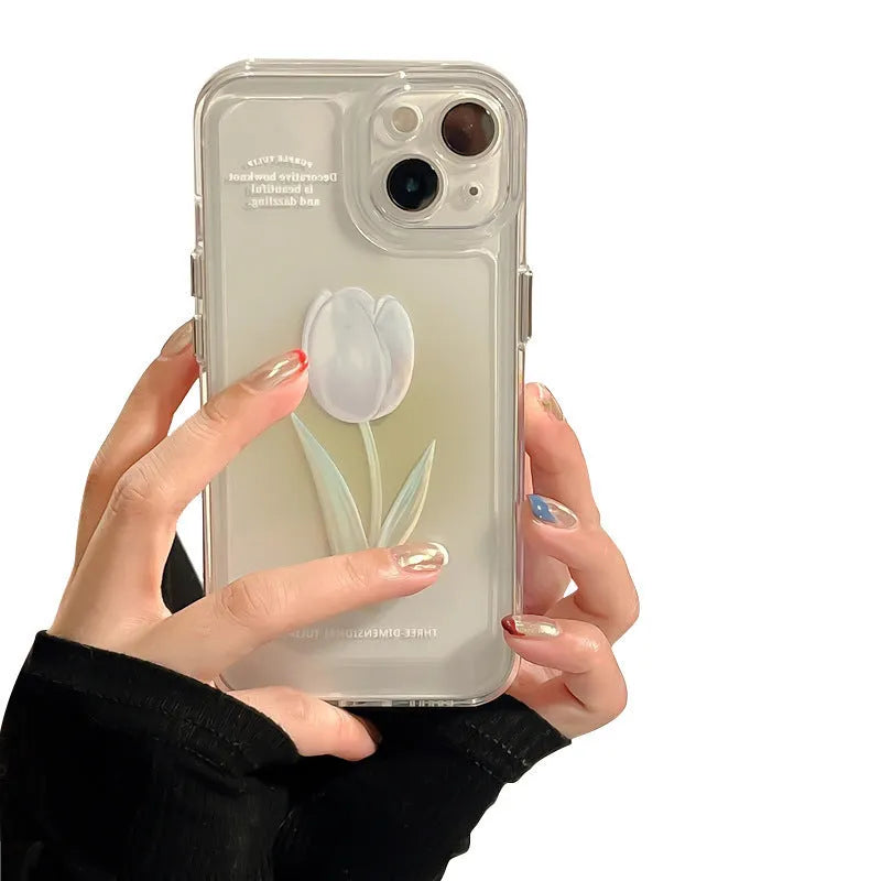 TPU shockproof iPhone case in gradient colours showing all-inclusive protective design