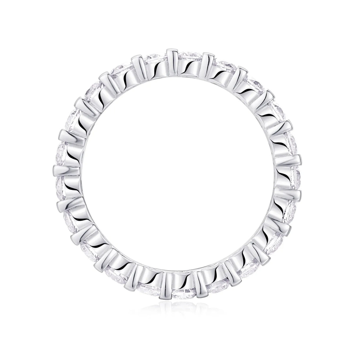 S925 silver moissanite wedding ring set with platinum plating, shown in gold, platinum, and rose gold finishes.