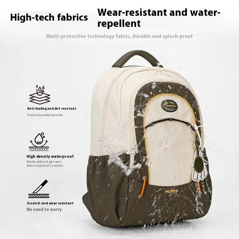 Leisure travel backpack with curved shoulder straps in four colour options showing 20-35L capacity