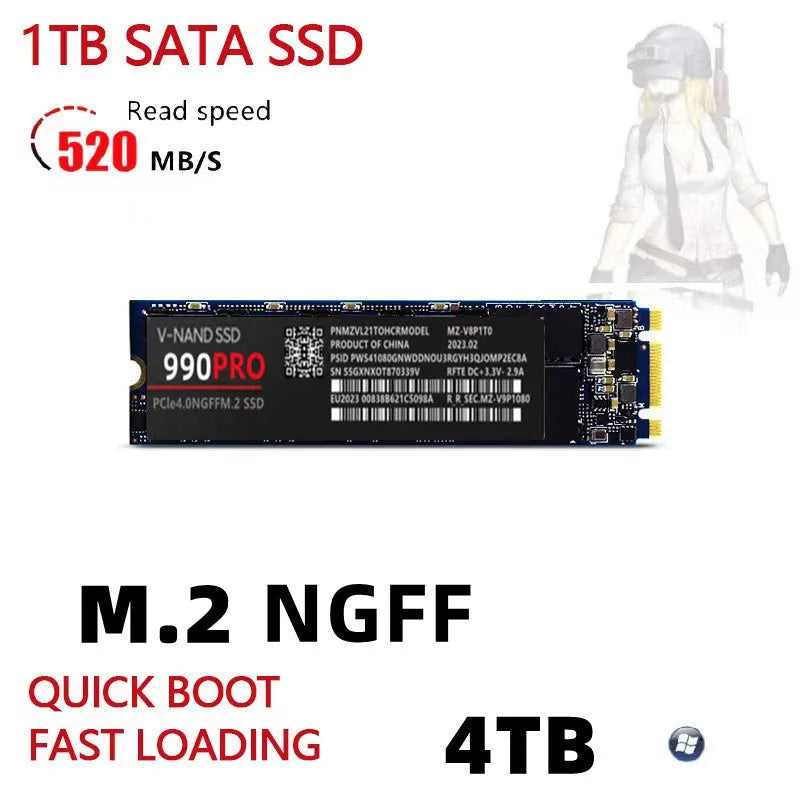 NVMe SSD 990pro 1-4TB PCI-E internal solid state drive 2280 form factor for home computers