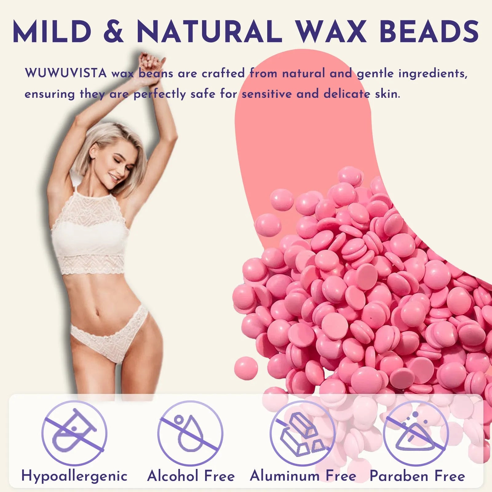 29 piece hard waxing kit with black wax warmer, wax beans, sticks, and aftercare products