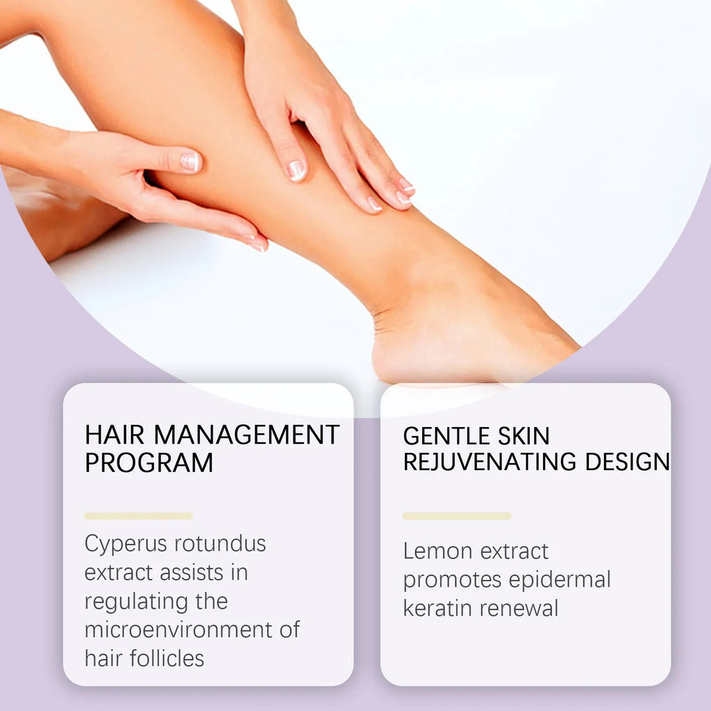 60ml bottle of fragrant hair removal treatment oil with glycerol and plant extracts