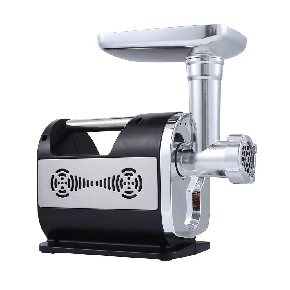 Fashion Simple Home Electric Meat Grinder matte black stainless steel body 285x160x335mm