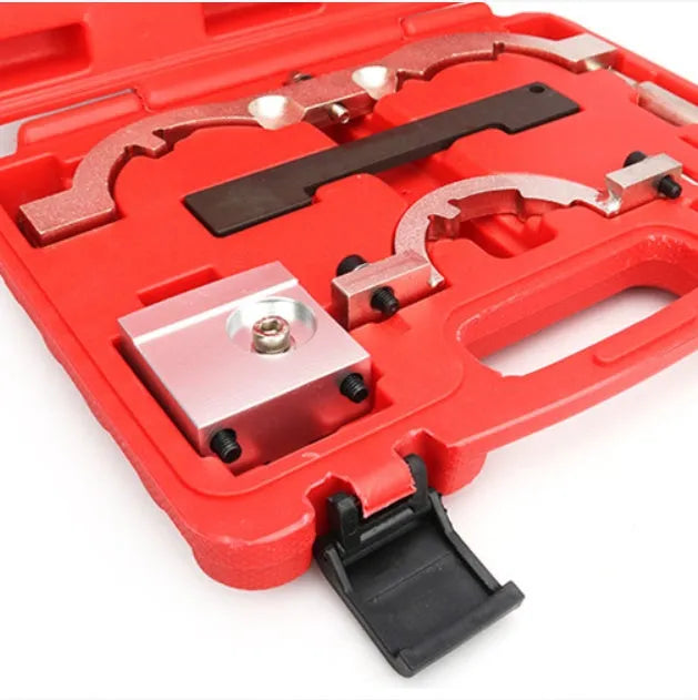Red chrome vanadium steel Opel 1.4 LUJ engine timing tool set with seven pieces