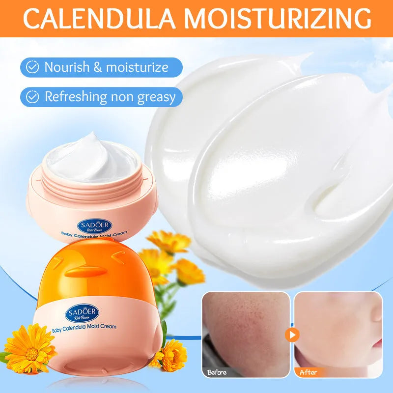 English Marigold children's moisturizing facial cream 50g for universal skin types