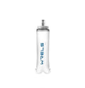 300ml foldable TPU silicone soft water bottle with PP dust cover in frosted white and blue or red