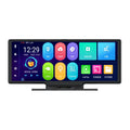 10-inch dashboard driving recorder with touchscreen display showing navigation map