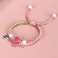 Cat's paw design woven bracelet in couple style with manual processing