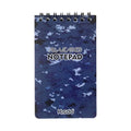 Waterproof spiral-bound office notepad showing stone paper pages and PP cover in camouflage pattern colour
