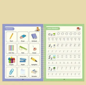 Children's handwriting training set with groove magic practice posts and ten refills