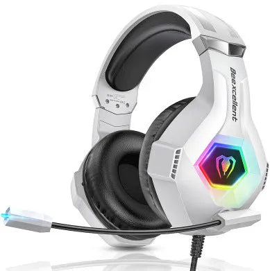 Thunder Wear Luminous gaming headset with LED lighting in black with coloured accents