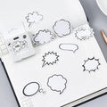 Momo Original boxed sticker set with 45 black and white bubble designs for DIY decoration