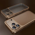 Frosted electroplating all-inclusive PC phone case for iPhone 17 series in various colours